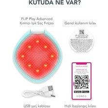 Sayemons Foreo Flıp Play Advanced LED Saç Fırçası – Kırmızı, Mavi ve Yeşil Işık Modlarına Sahip 3’ü 1 Arada Bakım Aracı, Sağlıklı Görünen Saç ve Saç Derisini Destekler - Ice Ice Baby!