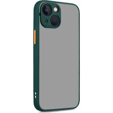 Sayemons & Aksesuar 15 Plus ile Uyumlu Arka Kısmı Mat Şeffaf Yapıya Sahip Kenarları Silikon Tpu Malzemeden Üretilmiş Renkli Tuşlara Sahip Kamera Korumalı Transparan Kılıf (Yeşil)