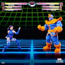 Sayemons Hasbro Series Gamerverse Psylocke Vs Thanos Ikili Aksiyon Figür Seti, Retro Video Game