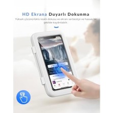 Sayemons Duş Telefon Tutucu, Su Geçirmez ve Buğu Önleyici, 360° Dönen Duvara Monte Telefon Kılıfı, 6.8 Inç'e Kadar Hd Hassas Dokunmatik Ekran Tutucu, Banyo ve Mutfak Için