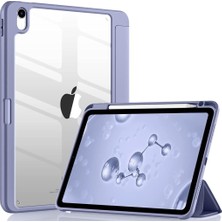 Sayemons iPad 7. 8. 9. Nesil 10.2" ile Uyumlu Kılıf Grafiti Şeffaf Kalem Bölmeli 2019 2020 2021 Lavendery Gray