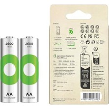 Sayemons Gp E221 USB Pil Şarj Cihazı 2 Adet 2600MAH Aa Kalem Pilli Set