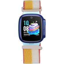Sayemons Gt5 41MM ile Uyumlu Cns Krd-03 18MM Çocuklara Özel Hasır Kordon - Sarı-Beyaz