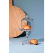 Sayemons Mini Patisserie Ayaklı Cam Kapaklı Servis Tabağı