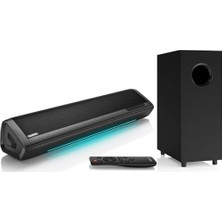 Sayemons Saiyin Subwoofer'lı Tv Için Ses Çubuğu, 2.1 Derin Bas, Küçük Soundbar, Tv Monitörü, Hoparlör, Ev Sineması Surround Ses Sistemi, Bluetooth/aux/optik Bağlantılı, Duvara Monte Edilebilir 17 Inç
