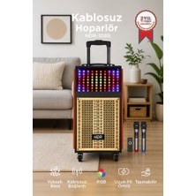 Torima Bluetooth Hoparlör Mikrofonlu Kumandalı Rgb Işıklı Speaker NDR-108R Turuncu