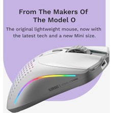 Sayemons Model O 2 Mini Kablosuz Beyaz Oyuncu Faresi: 57 Gram, 210 Saate Kadar Pil Ömrü, Çifte Kablosuz 2.4 Ghz ve Bluetooth 5.2, 26K Optik Sensör, 80 Milyon Tıklama, 6 Programlanabilir Düğme,