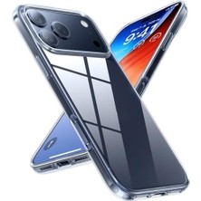 Sayemons 17 Pro Max Ile Uyumlu Kılıf Crystal Clear Ince Hissiyat Sararma Yapmayan Slot ve Logo Gösteren Tuşlara Rahat Erişim, Sert Plastik Şeffaf Iphone 17 Pro Max Ile Uyumlu Kılıf