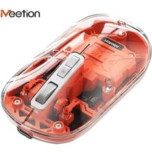 Sayemons Meetion | BTM005 | Turuncu | Saydam Ofis Mouse | 2.4g Kablosuz + Çift Bluetooth | Sessiz Tıklama | 2400 Dpı