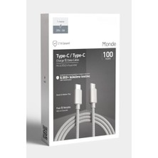 Sayemons 100W Örgülü Type C To Type C Spk-10 1mt Data ve Şarj Kablosu