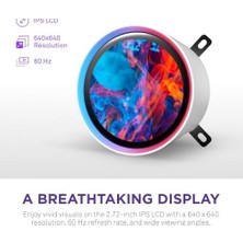 Sayemons Nzxt Kraken 360 Rgb 2024 - Aıo Cpu Sıvı Soğutucu - 360 mm Radyatör - F360 Rgb Çekirdek Fan - Özelleştirilebilir 2,7 Inç IPS LCD - Nzxt Türbin Pompası - Amd® Am5, Am4 - Intel® Lga 1851/1700,