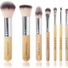 Sayemons Shany I Love Bamboo - 7 Parça Petite Pro Bambu Fırça Seti, Taşıma Çantalı