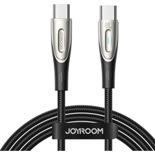 Sayemons SA27-CC5 Star-Light Serisi 100W Hızlı Şarj Veri Kablosu (Type-C'den Type-C'ye) 3m-Siyah