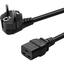 Sayemons PX-SRV15 2 Metre 3x1.5mm C19 Ups/server Power Kablo, 3x1.5mm Server Güç Kablosu, 2 Metre C19 Schuko Kablo (Full Bakır)