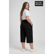 Superlife Kadın Büyük Beden Şort 3xl-6xl  Rahat Kesim Diz Altı Günlük ŞORT-SPR26BSRK591
