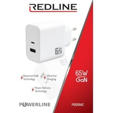 Sayemons Redline 65W Gan Type-C + Usb-A Sarj Adaptörü