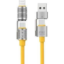 Sayemons 4 In 1 Hızlı Şarj Kablosu Usb+C Type C To Lightning Şarj Kablosu, Metal Başlık Sağlam Kopmaz Kablo Hızlı Şarj