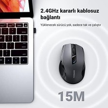 Sayemons Dizüstü Bilgisayar Kablosuz Fare Ergonomik Sessiz Tıklama USB Fare, Hassas Takip Bilgisayar Faresi, Gecikmesiz Duyarlı 18 Aylık Pil Ömrü, 4000 Dpı Ayarlanabilir