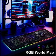 Sayemons Büyük Boy Xxl 80X30CM Mavi Petek Dilim Ritim Desenli Rgb LED Işıklı Gaming Gamer Oyuncu Mouse Pad Kaymaz Kauçuk Taban