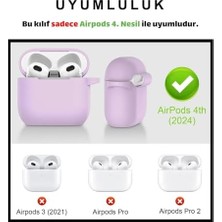 Sayemons 4.nesil Uyumlu Açık Lila Silikon Kulaklık Kılıfı, Kulaklık Ipi ve 3'ü 1 Arada Temizleme Kalemi Seti(Açık Lila)