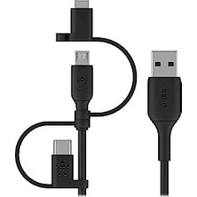 Sayemons Evrensel Kablo (3'ü 1 Arada Usb-C, Lightning, Micro-Usb Şarj Kablosu) Akıllı Telefonları, Tabletleri, Güç Bankalarını ve Daha Fazlasını Şarj Edin (3,3 Ft/1 M)