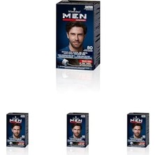 Sayemons Men Perfect Saç Boyası 80 - Kahve Siyah, 80 ml (4 Paketi)