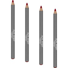 Sayemons Uzun Süre Kalıcı Dağılma Yapmayan Nemlendirici Dudak Kalemi - Lipliner Pencil 15 Red (4 Paketi)
