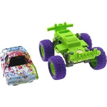 Sayemons Brands Die Cast Batik Desenli Mor Teker Araba
