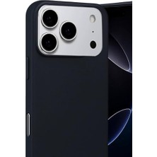 Sayemons & Aksesuar 17 Pro Max ile Uyumlu Içi Kadife Dışı Mat Yapıya Sahip Koruma Sağlayan Lansman Silikon Kılıf (Siyah)