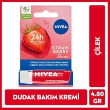 Sayemons Çilek Dudak Bakım Kremi 4.8 Gr, 24 Saat Nemlendirme,çilek Kokusu,ışıltılı Renk,mineral Yağı Içermez