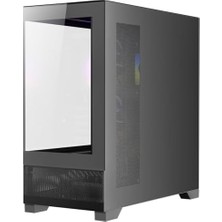Sayemons Antec CX500M Argb, 3X120MM Argb Fan Dahil, Temperli Cam, Dikey Soğutma, 360MM Radyatör Desteği, Type-C, Mini Tower Micro-Atx Oyun Kasası, Siyah