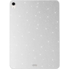 Sayemons - iPad Air 10.9 2020 (4 Nesil) Simli Parlak Görünümlü ile Uyumlu Sbt Tablet Koton Kılıf-Gümüş 2
