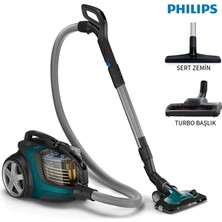 Philips Marathon Ultimate 899 W Toz Torbasız Turbo Başlıklı Elektrikli Süpürge, Powercyclone 10, Triactive Ultra LED Başlık