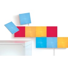 Sayemons Canvas Starter Kit, 9 LED Rgbw Akıllı Işık Oranı - Modüler Wlan LED Paneller, 16 Milyon Renkli Duvar Lambası Iç, Müzik ve Ekran Senkronizasyonu, Alexa, Dekorasyon ve Oyun ile