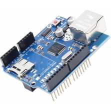 Robiz Arduino Ethernet Shield W5100 Wiznet Tcp Udp Sd Kart RJ45 Poe Uyumlu 3.3V Spi Network Ağ Lan Haberleşme Internet Iot Kontrol Data Aktarma RJ45
