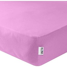 Sayemons Kobehome Örme Penye Lastikli Çarşaf, Çift Kişilik, Pembe,% 100 Pamuk, 130 Gr/m2