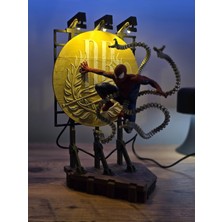 Pilovestik Spider-Man Vs Doctor Octopus LED Işıklı Figür Heykel Gece Lambası 28 cm