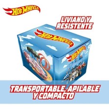 Sayemons Garage Box Playmat - 3'ü 1 Arada Collapsible Car Toys Storage Box With Speed Roads I Toy Car Storage (Arabalar Dahil Değildir)