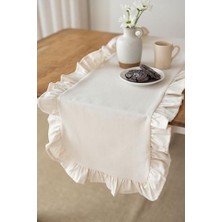 Sayemons | Fırfırlı Runner 40 x 110 cm (Bej)