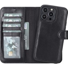 Kaia Life Apple iPhone 14 Pro Max Uyumlu Deri Cüzdanlı Kılıf Mwwn Rst1