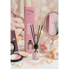 Sayemons Time 24 Pudra Oda Kokusu 55 ml - Dekoratif Cam Şişe Bambu Çubuklu Oda Parfümü - Bebek Saflığı ve Temizlik Esintili Uzun Süreli Ev ve Ofis Kokusu