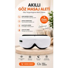 Bluetoothlu Akıllı Göz Masaj Cihazı - Göz Yorgunluğu Için Isıtmalı Hava Basınçlı Şarjlı Alet