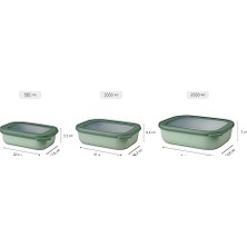 Sayemons - Multi Bowl Cirqula Rectangular - Kapaklı Saklama Kabı - Buzdolabı Için Hava Geçirmez Saklama Kutusu ve Mikrodalga Fırın Kabı Olarak Uygundur - 2000 ml - Canlı Yeşil