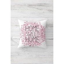 Sayemons Pelangi Pembe Çift Tarafı Baskılı Gizli Fermuarlı Yastık Kılıfı Kırlent Koltuk Yastık Kılıfı, Beyaz-Pembe 45 x 45