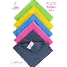 Sayemons Mikrofiber Baklava Desen Temizlik Bezi 40X40 cm 5 Adet Karışık Renk Cam ve Porselen Temizlik Bezi