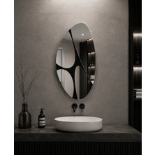 Effe Yapı Dekor Asimetrik Model Uv Baskılı Çerçevesiz 87X50 cm Boy Aynası