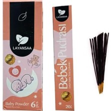 Sayemons Layansaa Bebek Pudrası (Baby Powder) Kokusu Özel Aroma Kokusu Agarbatti Arınma 20 Adet 1 Paket Çubuk Tütsü