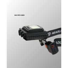 Uravas Store Mey Ithalat® 800 Lumen LED Kafa Lambası Cob ve Xpe LED Type C Şarjlı Ayarlanabilir