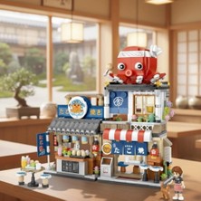 Uravas Store Mey Ithalat® LZ-1218  japon Katlanir Yemek Sokaği 722 Parça Block Oyuncak