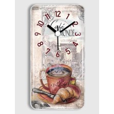 Galaxy Mıknastıslı Kahve Keyfi Desenli Buzdolabı Saati 16,5 x 8,5 cm